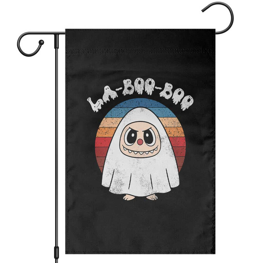 Cute Ghost Halloween Costume Garden Flag Retro Spooky Trending Cartoon La Boo Boo - Wonder Print Shop