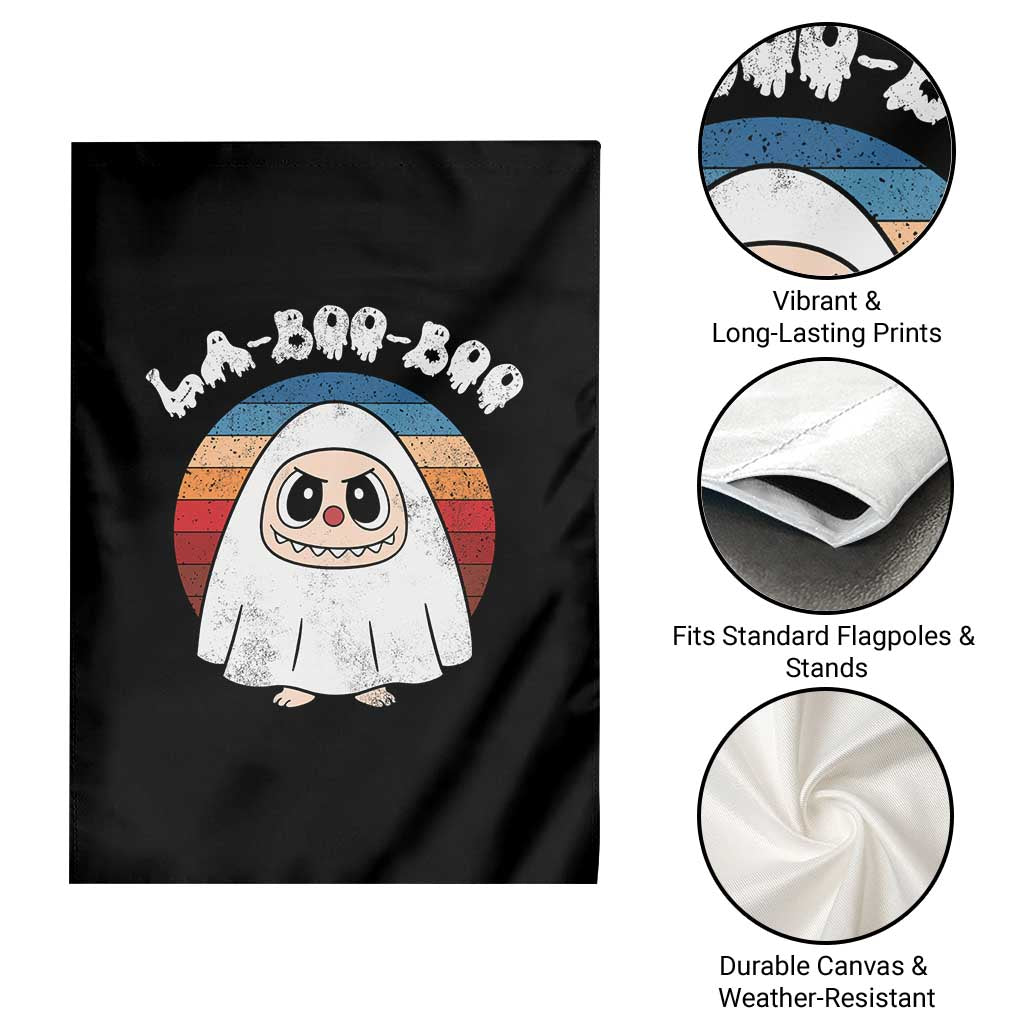 Cute Ghost Halloween Costume Garden Flag Retro Spooky Trending Cartoon La Boo Boo - Wonder Print Shop