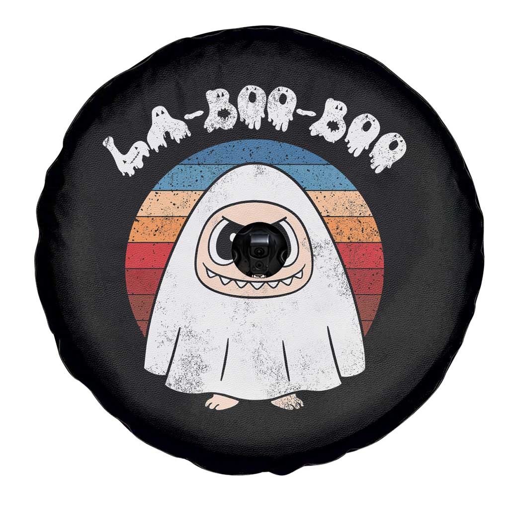 Cute Ghost Halloween Costume Spare Tire Cover Retro Spooky Trending Cartoon La Boo Boo - Wonder Print Shop