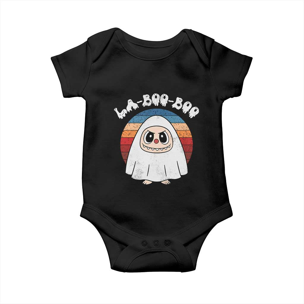 Cute Ghost Halloween Costume Baby Onesie Retro Spooky Trending Cartoon La Boo Boo - Wonder Print Shop