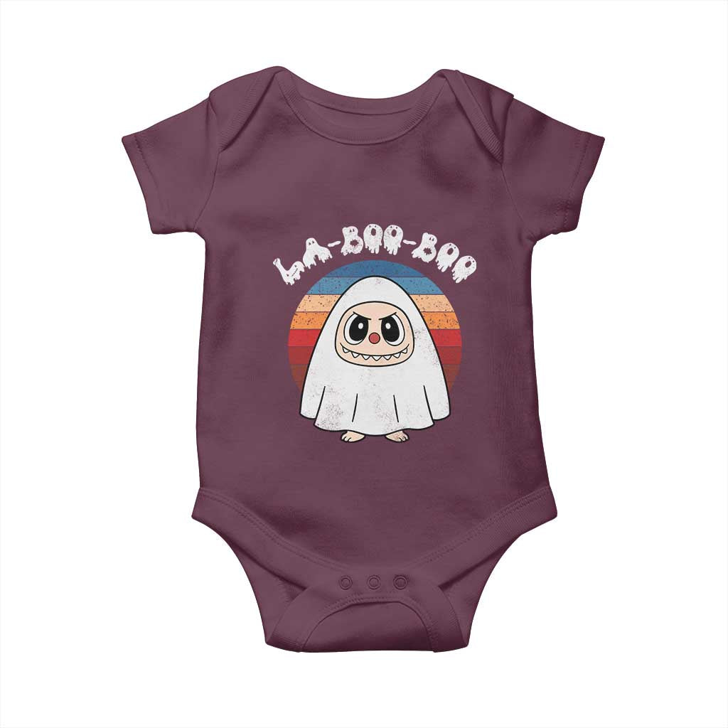 Cute Ghost Halloween Costume Baby Onesie Retro Spooky Trending Cartoon La Boo Boo - Wonder Print Shop