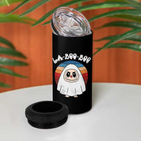 Cute Ghost Halloween Costume 4 in 1 Can Cooler Tumbler Retro Spooky Trending Cartoon La Boo Boo - Wonder Print Shop