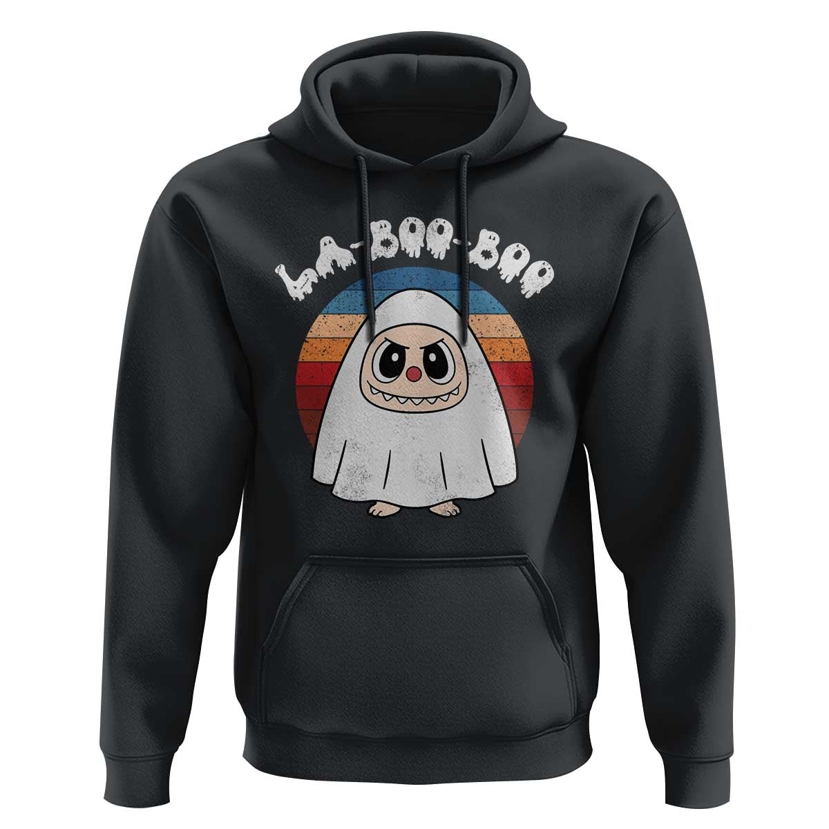 Cute Ghost Halloween Costume Hoodie Retro Spooky Trending Cartoon La Boo Boo - Wonder Print Shop
