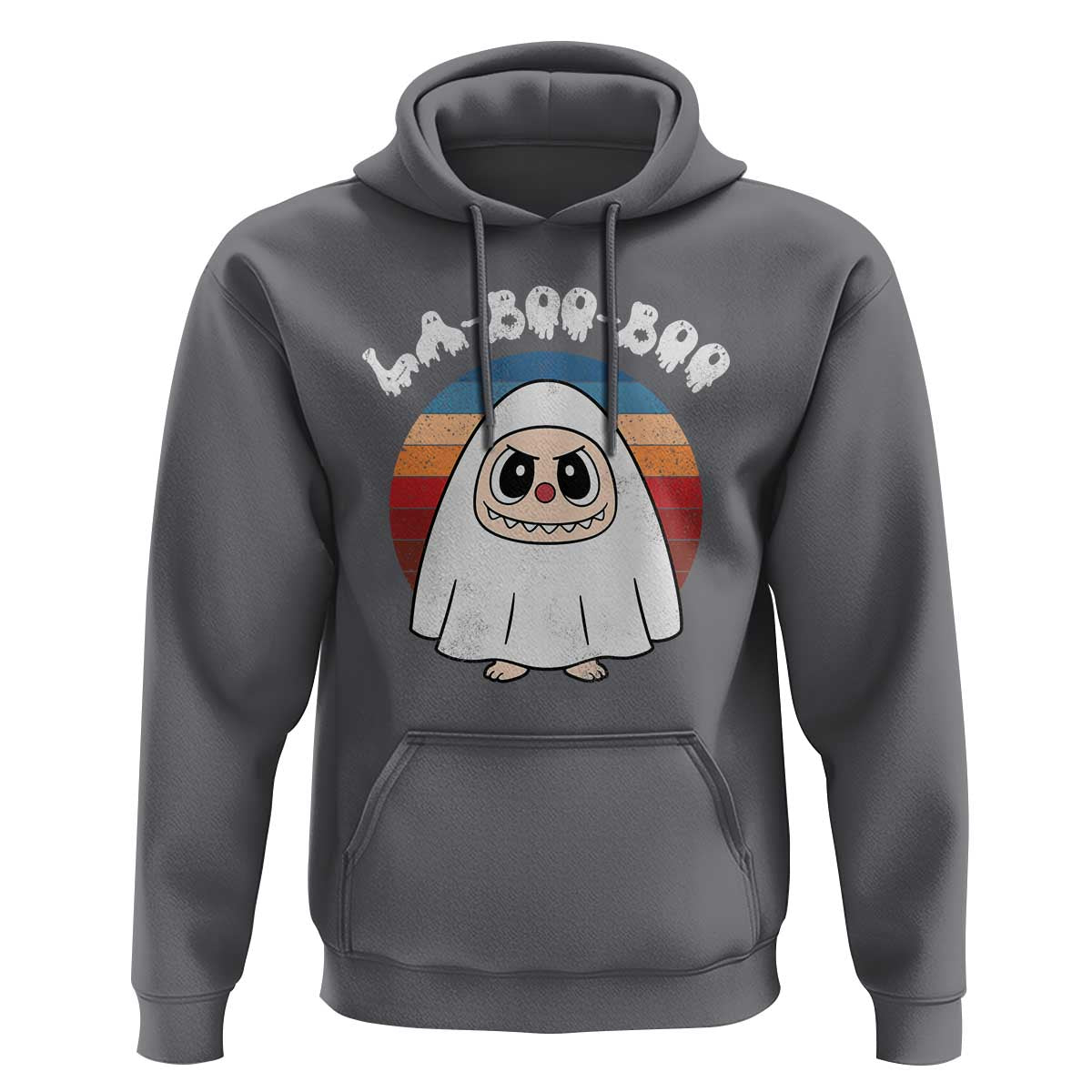 Cute Ghost Halloween Costume Hoodie Retro Spooky Trending Cartoon La Boo Boo - Wonder Print Shop