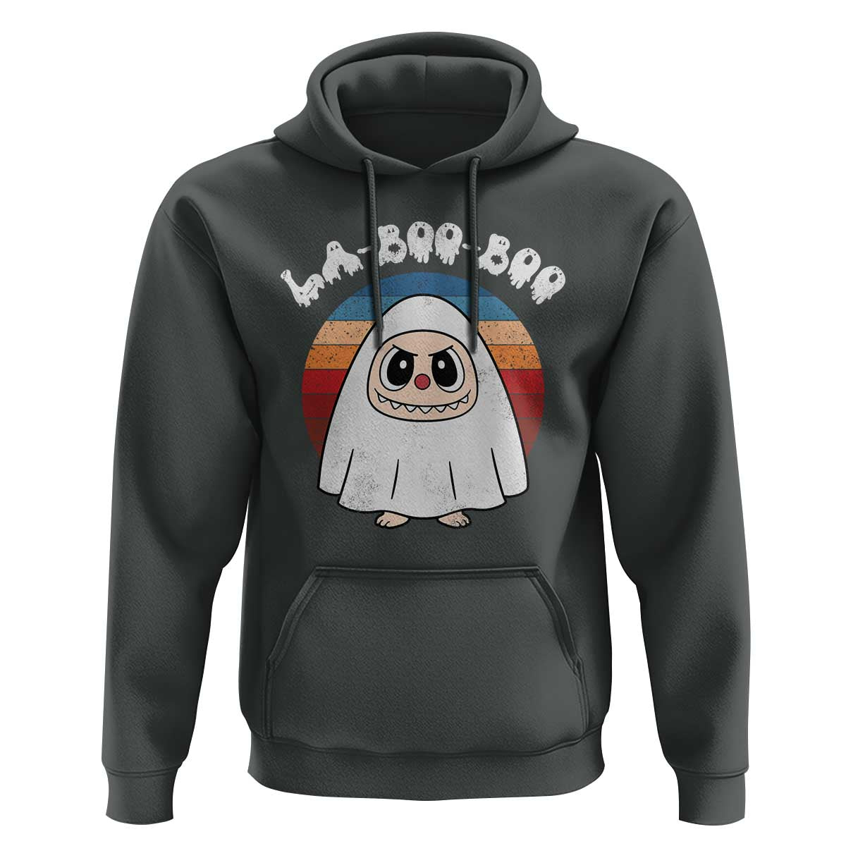 Cute Ghost Halloween Costume Hoodie Retro Spooky Trending Cartoon La Boo Boo - Wonder Print Shop