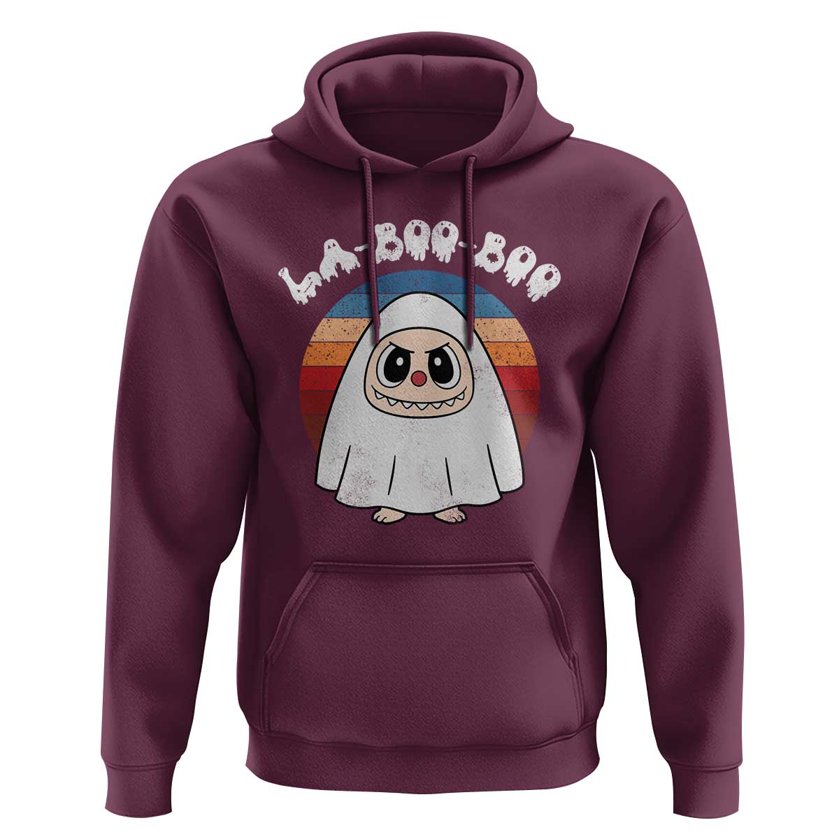Cute Ghost Halloween Costume Hoodie Retro Spooky Trending Cartoon La Boo Boo - Wonder Print Shop
