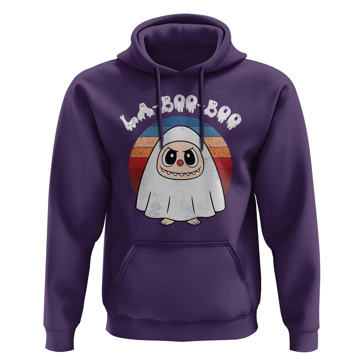 Cute Ghost Halloween Costume Hoodie Retro Spooky Trending Cartoon La Boo Boo - Wonder Print Shop