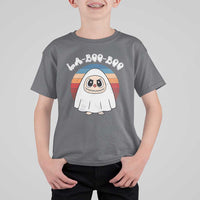 Cute Ghost Halloween Costume T Shirt For Kid Retro Spooky Trending Cartoon La Boo Boo - Wonder Print Shop
