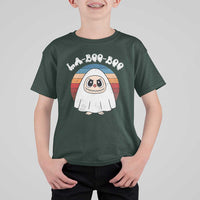 Cute Ghost Halloween Costume T Shirt For Kid Retro Spooky Trending Cartoon La Boo Boo - Wonder Print Shop