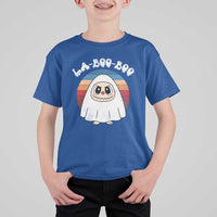 Cute Ghost Halloween Costume T Shirt For Kid Retro Spooky Trending Cartoon La Boo Boo - Wonder Print Shop