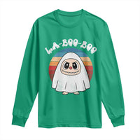 Cute Ghost Halloween Costume Long Sleeve Shirt Retro Spooky Trending Cartoon La Boo Boo - Wonder Print Shop