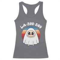 Cute Ghost Halloween Costume Racerback Tank Top Retro Spooky Trending Cartoon La Boo Boo - Wonder Print Shop