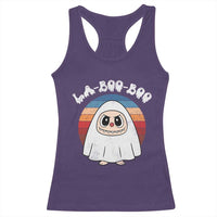 Cute Ghost Halloween Costume Racerback Tank Top Retro Spooky Trending Cartoon La Boo Boo - Wonder Print Shop