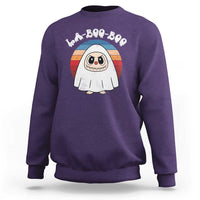 Cute Ghost Halloween Costume Sweatshirt Retro Spooky Trending Cartoon La Boo Boo - Wonder Print Shop