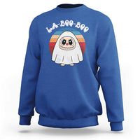 Cute Ghost Halloween Costume Sweatshirt Retro Spooky Trending Cartoon La Boo Boo - Wonder Print Shop
