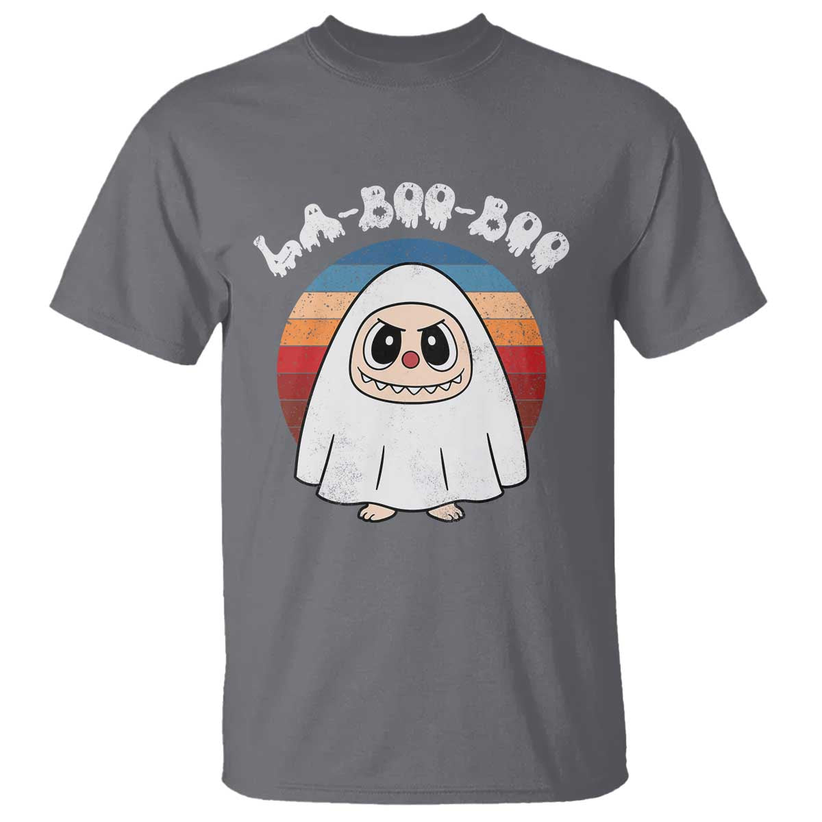 Cute Ghost Halloween Costume T Shirt Retro Spooky Trending Cartoon La Boo Boo - Wonder Print Shop