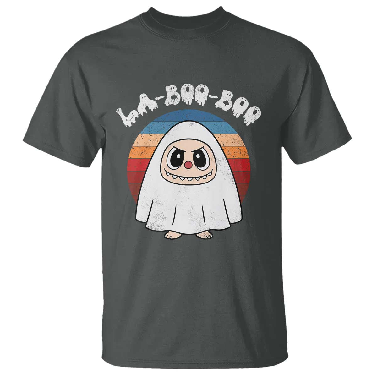 Cute Ghost Halloween Costume T Shirt Retro Spooky Trending Cartoon La Boo Boo - Wonder Print Shop