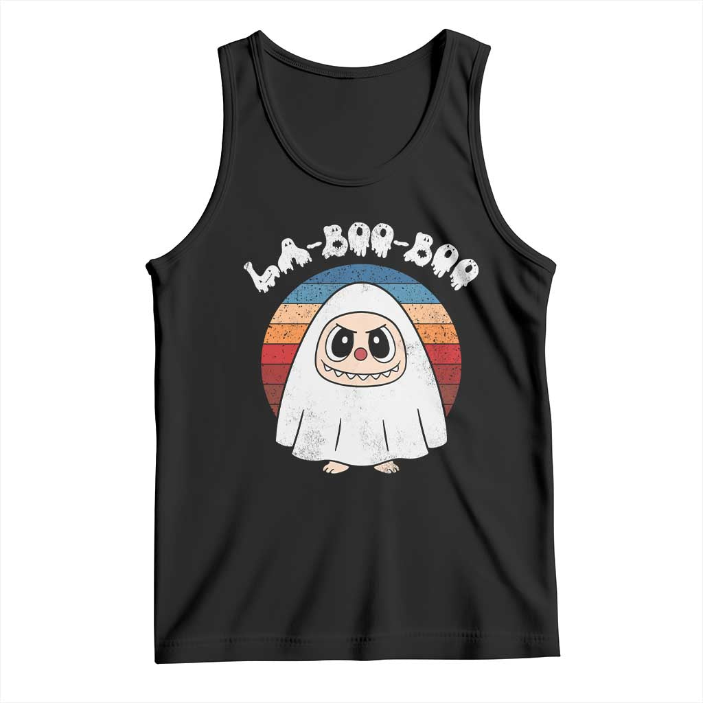 Cute Ghost Halloween Costume Tank Top Retro Spooky Trending Cartoon La Boo Boo - Wonder Print Shop