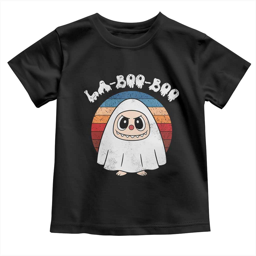 Cute Ghost Halloween Costume Toddler T Shirt Retro Spooky Trending Cartoon La Boo Boo - Wonder Print Shop