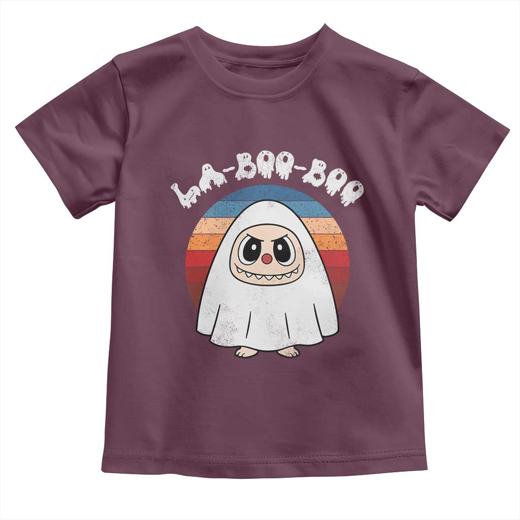 Cute Ghost Halloween Costume Toddler T Shirt Retro Spooky Trending Cartoon La Boo Boo - Wonder Print Shop