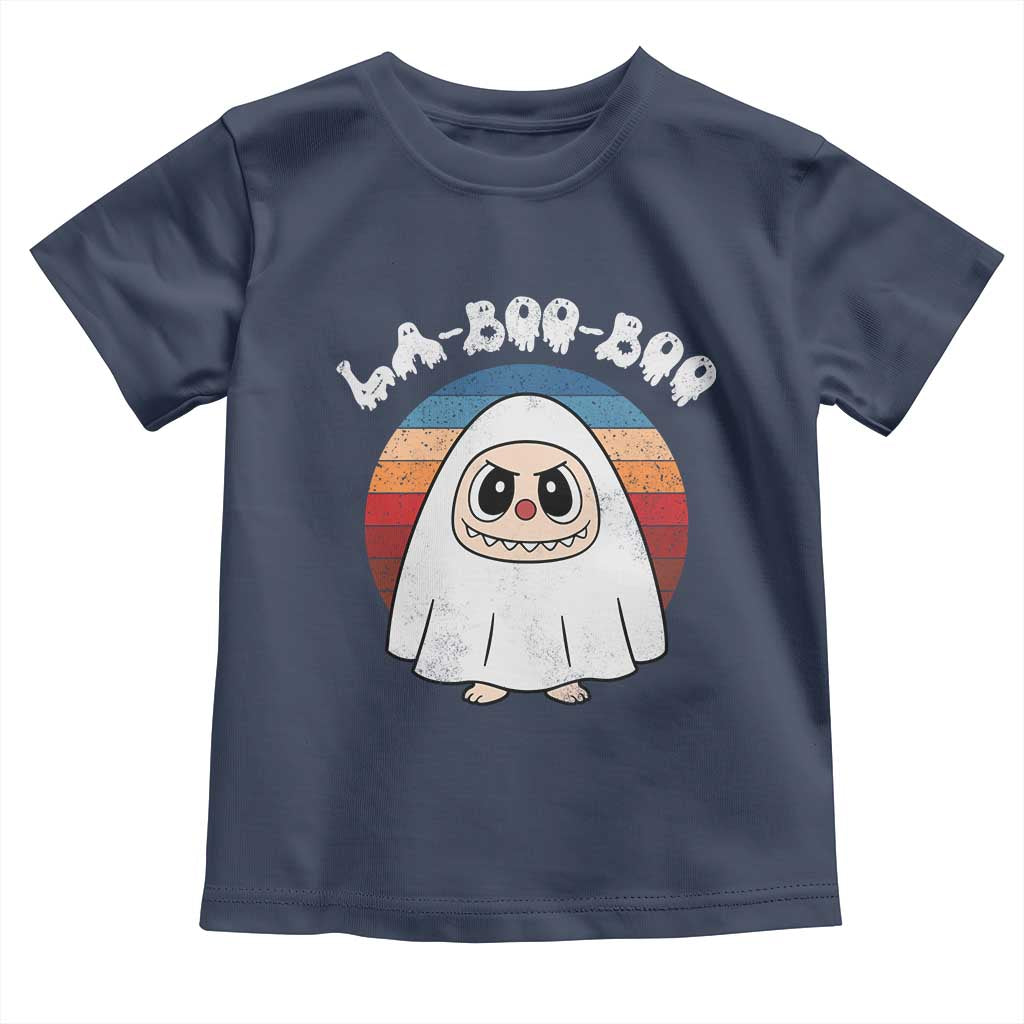 Cute Ghost Halloween Costume Toddler T Shirt Retro Spooky Trending Cartoon La Boo Boo - Wonder Print Shop