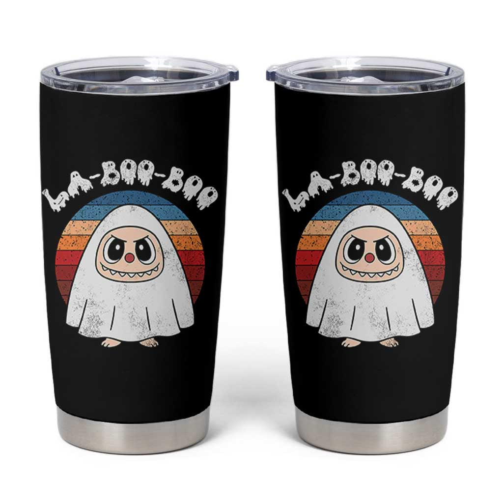 Cute Ghost Halloween Costume Tumbler Cup Retro Spooky Trending Cartoon La Boo Boo - Wonder Print Shop
