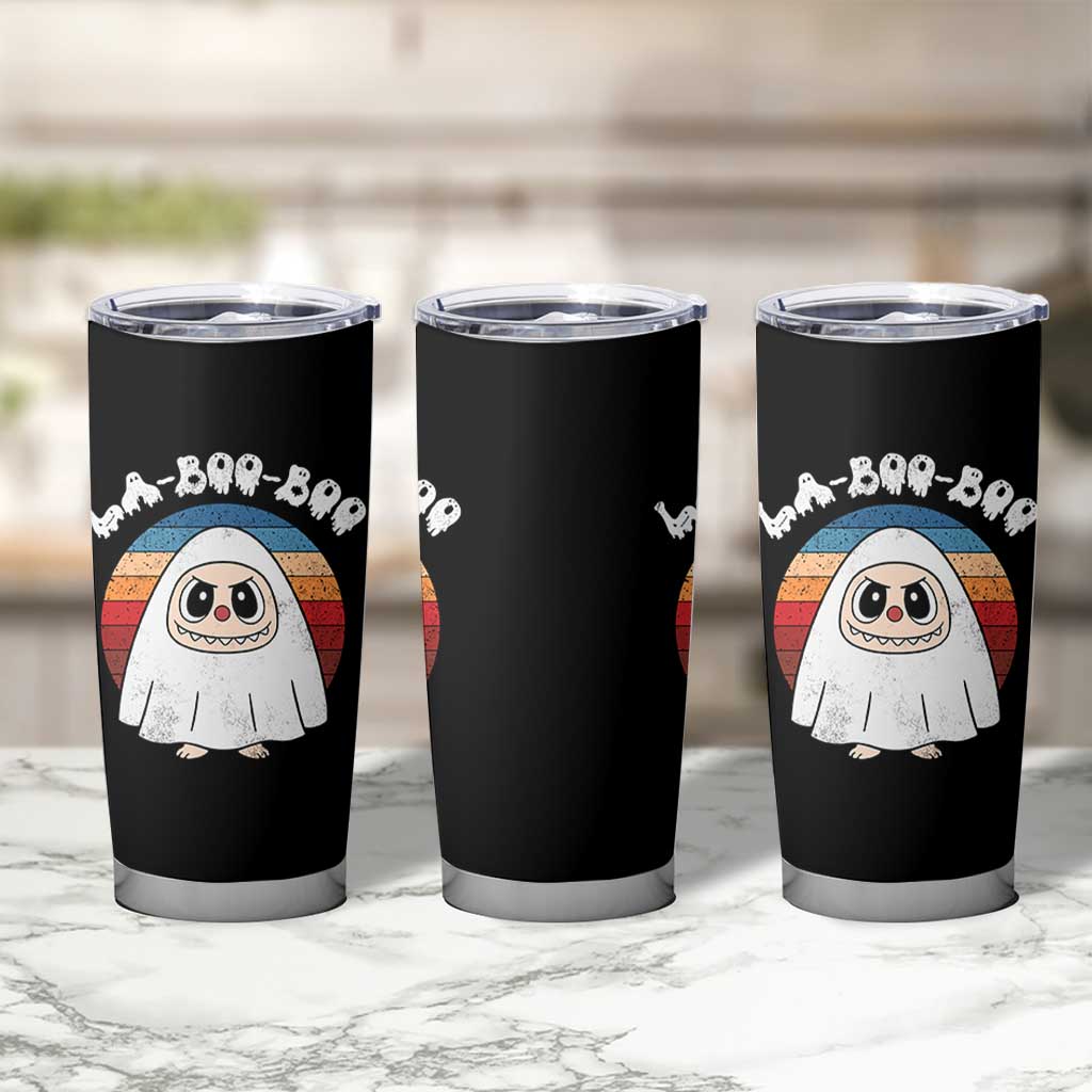 Cute Ghost Halloween Costume Tumbler Cup Retro Spooky Trending Cartoon La Boo Boo - Wonder Print Shop