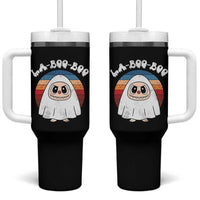Cute Ghost Halloween Costume Tumbler With Handle Retro Spooky Trending Cartoon La Boo Boo - Wonder Print Shop