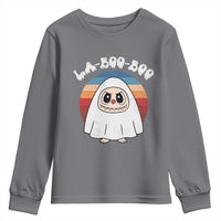 Cute Ghost Halloween Costume Youth Sweatshirt Retro Spooky Trending Cartoon La Boo Boo - Wonder Print Shop