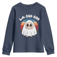 Cute Ghost Halloween Costume Youth Sweatshirt Retro Spooky Trending Cartoon La Boo Boo - Wonder Print Shop