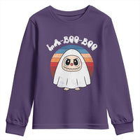 Cute Ghost Halloween Costume Youth Sweatshirt Retro Spooky Trending Cartoon La Boo Boo - Wonder Print Shop