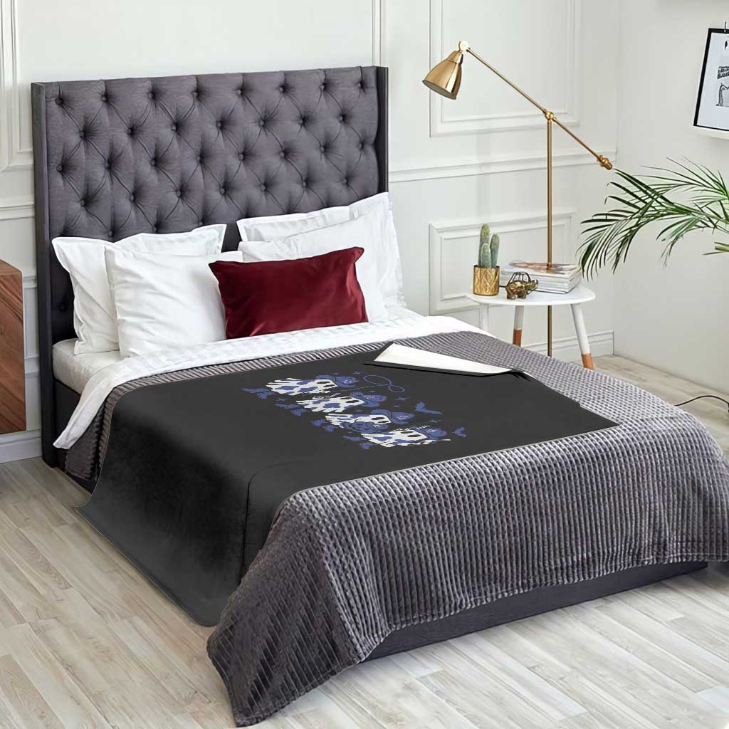 Dallas Ghost Halloween Throw Blanket Retro Halloween Costume Cowboy Fan - Wonder Print Shop