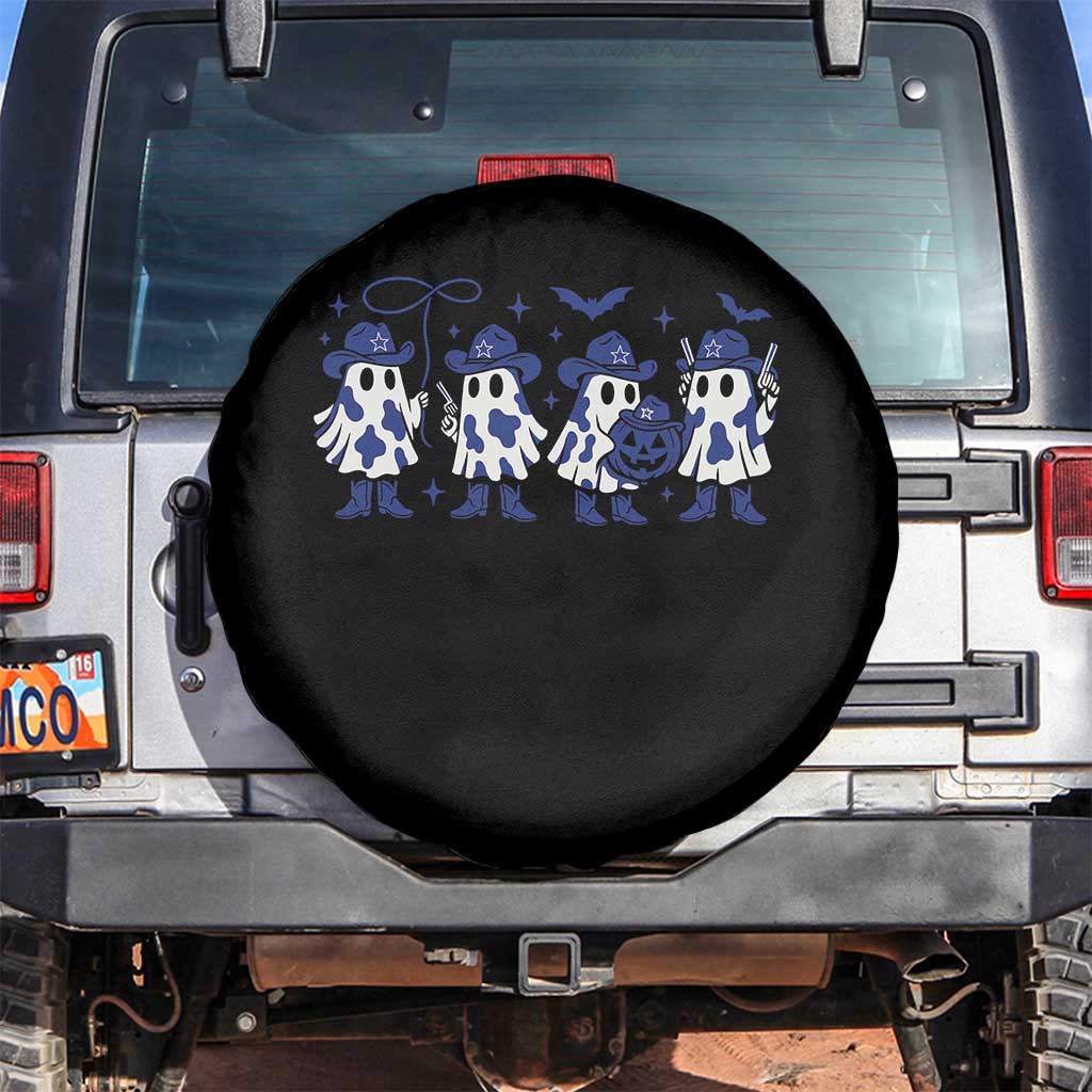 Dallas Ghost Halloween Spare Tire Cover Retro Halloween Costume Cowboy Fan - Wonder Print Shop