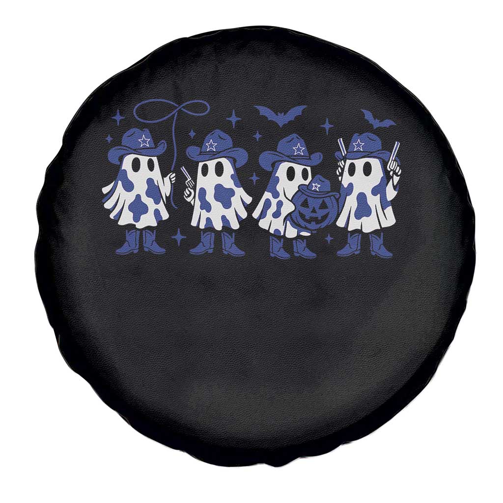 Dallas Ghost Halloween Spare Tire Cover Retro Halloween Costume Cowboy Fan - Wonder Print Shop