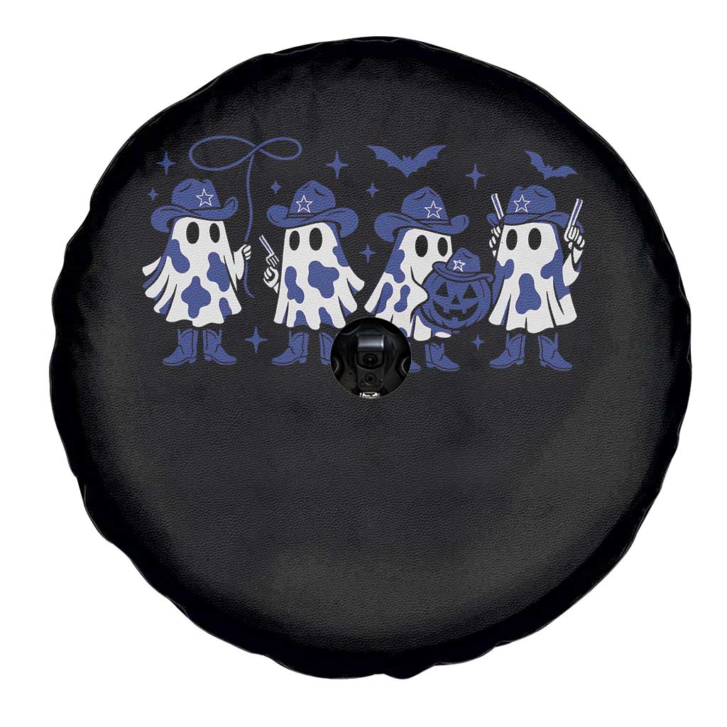 Dallas Ghost Halloween Spare Tire Cover Retro Halloween Costume Cowboy Fan - Wonder Print Shop