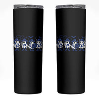 Dallas Ghost Halloween Skinny Tumbler Retro Halloween Costume Cowboy Fan - Wonder Print Shop