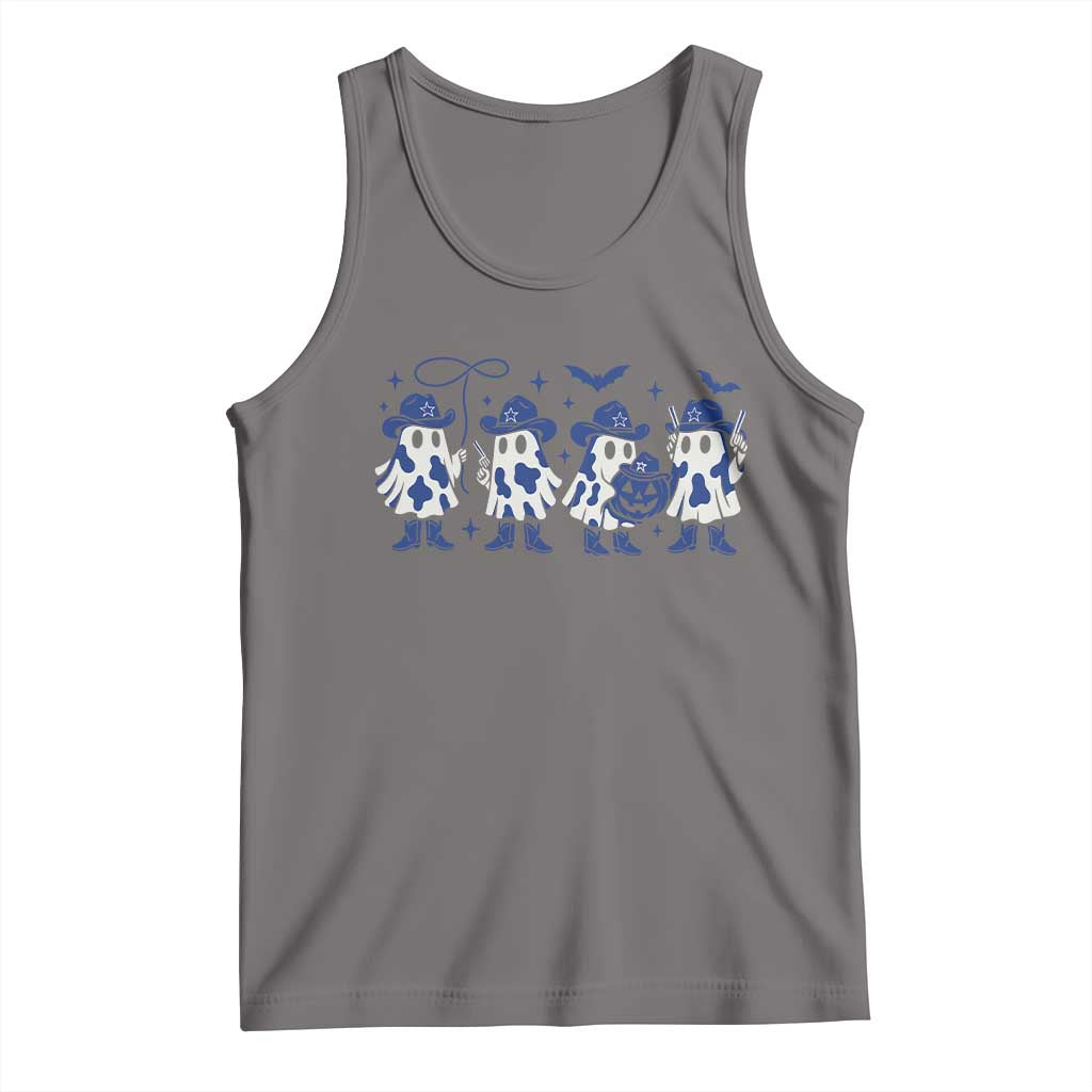 Dallas Ghost Halloween Tank Top Retro Halloween Costume Cowboy Fan - Wonder Print Shop