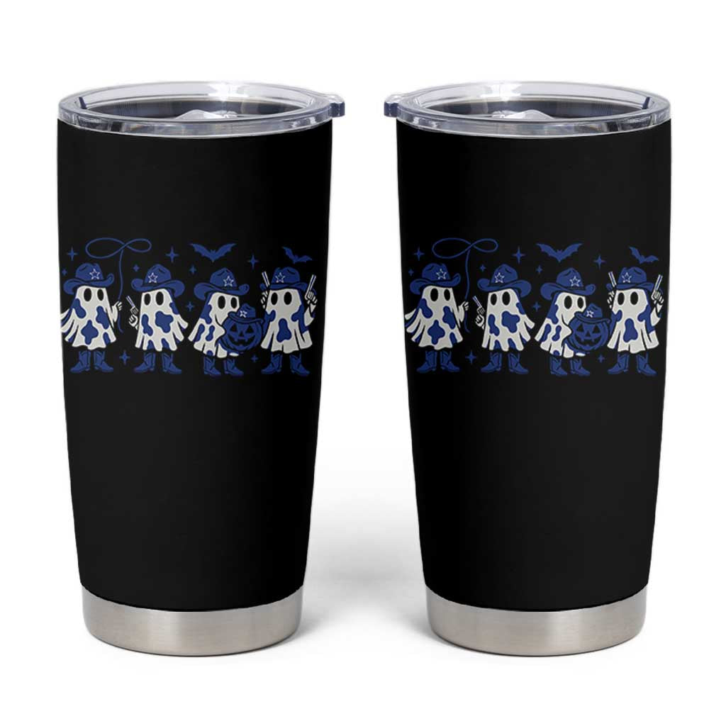 Dallas Ghost Halloween Tumbler Cup Retro Halloween Costume Cowboy Fan - Wonder Print Shop