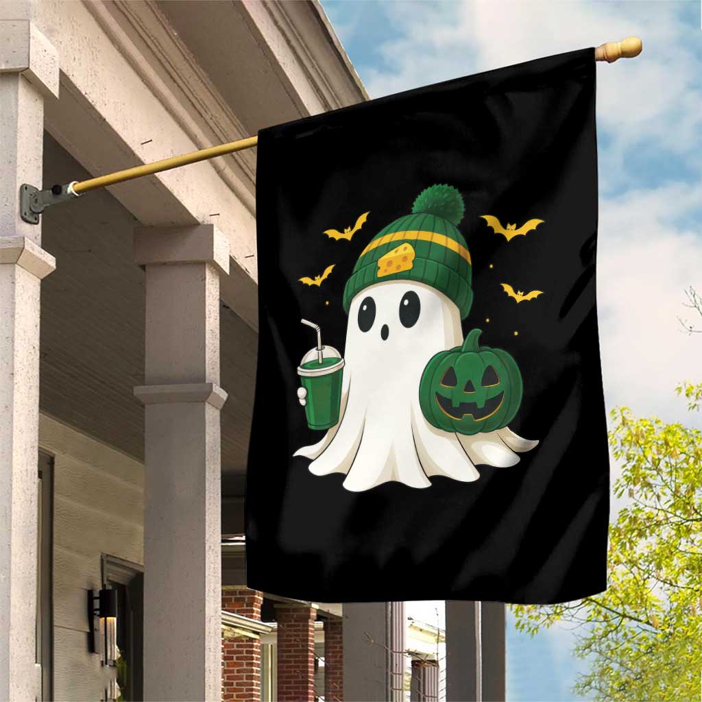 Halloween Packers Ghost Garden Flag Pumpkin Ghost Costume Cheesehead - Wonder Print Shop