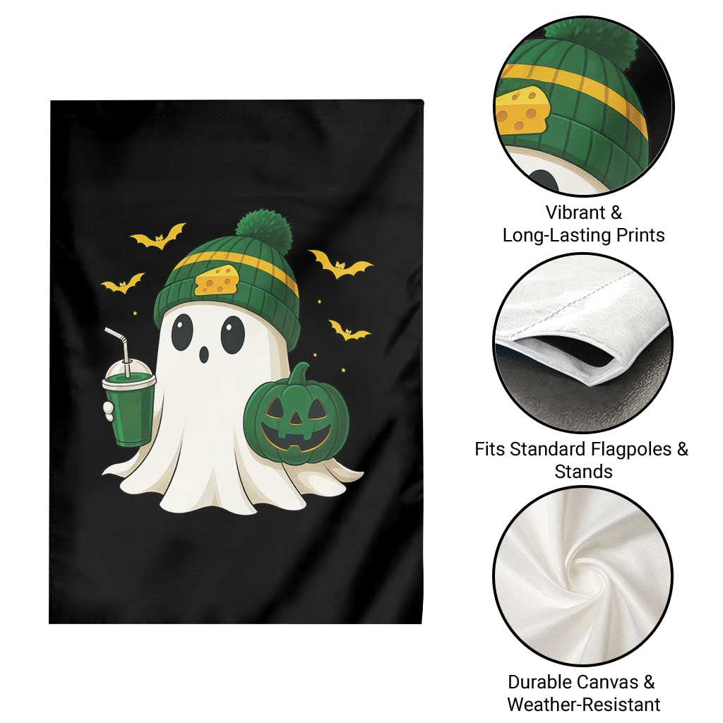 Halloween Packers Ghost Garden Flag Pumpkin Ghost Costume Cheesehead - Wonder Print Shop
