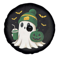 Halloween Packers Ghost Spare Tire Cover Pumpkin Ghost Costume Cheesehead - Wonder Print Shop