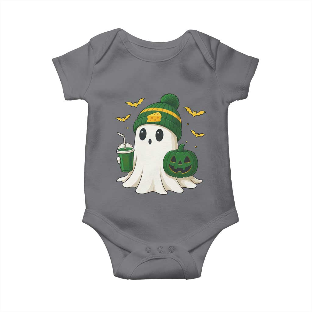 Halloween Packers Ghost Baby Onesie Pumpkin Ghost Costume Cheesehead - Wonder Print Shop