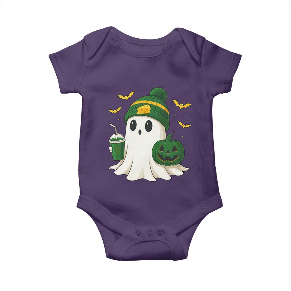 Halloween Packers Ghost Baby Onesie Pumpkin Ghost Costume Cheesehead - Wonder Print Shop