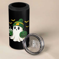 Halloween Packers Ghost 4 in 1 Can Cooler Tumbler Pumpkin Ghost Costume Cheesehead - Wonder Print Shop