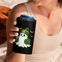 Halloween Packers Ghost 4 in 1 Can Cooler Tumbler Pumpkin Ghost Costume Cheesehead - Wonder Print Shop