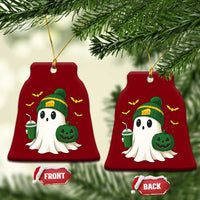 Halloween Packers Ghost Ceramic Ornament Pumpkin Ghost Costume Cheesehead - Wonder Print Shop