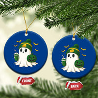 Halloween Packers Ghost Ceramic Ornament Pumpkin Ghost Costume Cheesehead - Wonder Print Shop