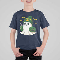 Halloween Packers Ghost T Shirt For Kid Pumpkin Ghost Costume Cheesehead - Wonder Print Shop