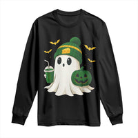 Halloween Packers Ghost Long Sleeve Shirt Pumpkin Ghost Costume Cheesehead - Wonder Print Shop