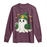 Halloween Packers Ghost Long Sleeve Shirt Pumpkin Ghost Costume Cheesehead - Wonder Print Shop